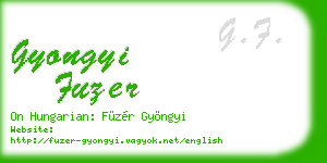 gyongyi fuzer business card